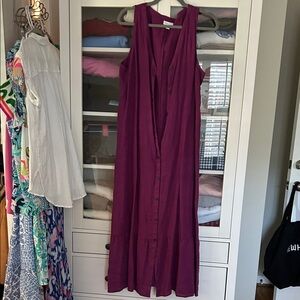 J. Jill Sleeveless Purple Maxi Dress